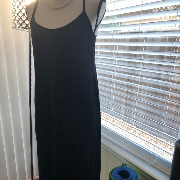 topshop black cami dress
